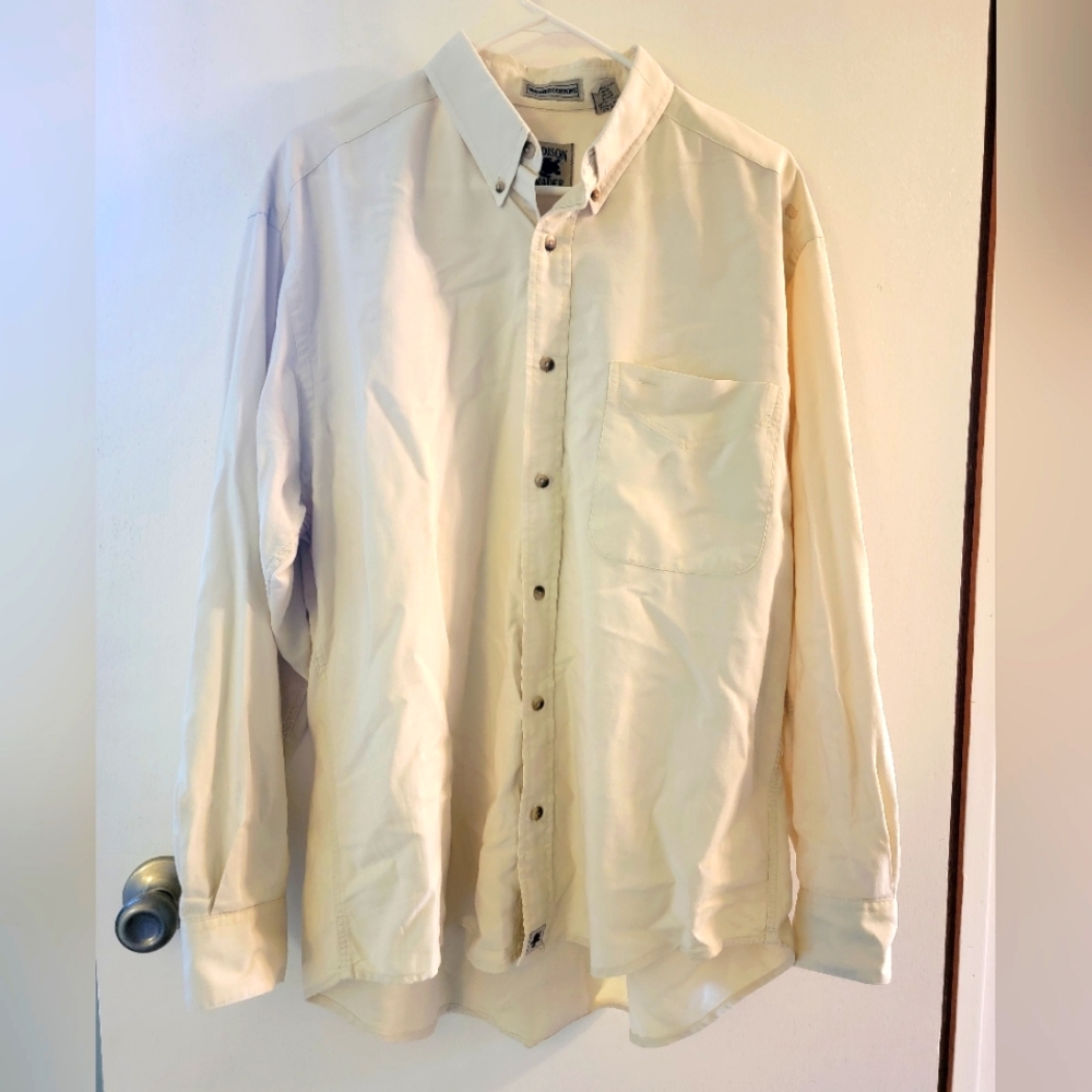 Men's Madison Trader Super Soft Long Sleeve Button Down Shirt Size L